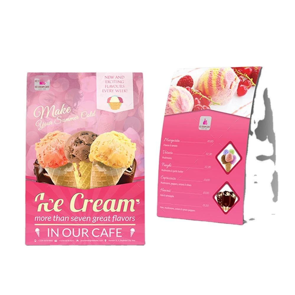 Custom Ice Cream Shop Menus